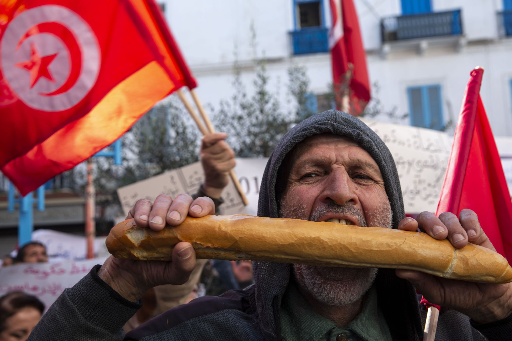 APTOPIX Tunisia Revolution